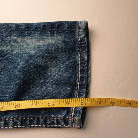 Big Star Jeans Size 27/4 Liv Cropped Low Rise Straight Leg Medium Wash Acid Wash - Picture 9 of 10